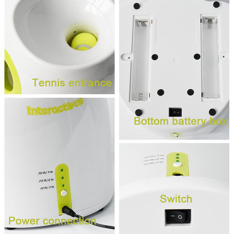 Lanceur Balle Tennis Automatique Jouet Fetch Machine Pet Hyper